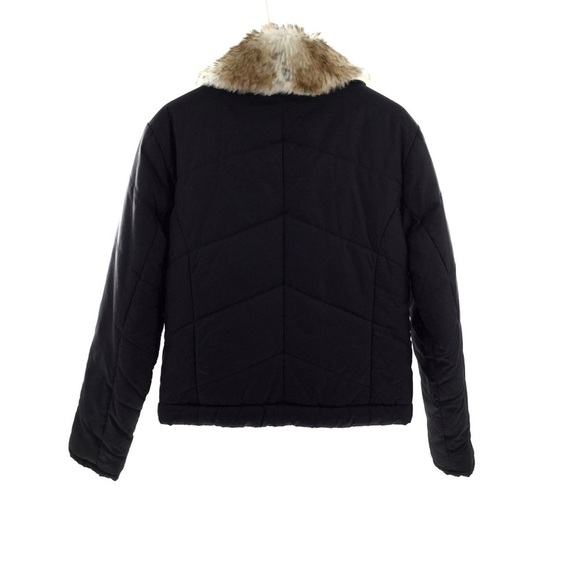 Diva Faux Rabbit Fur  Black Jacket - Picture 3 of 8